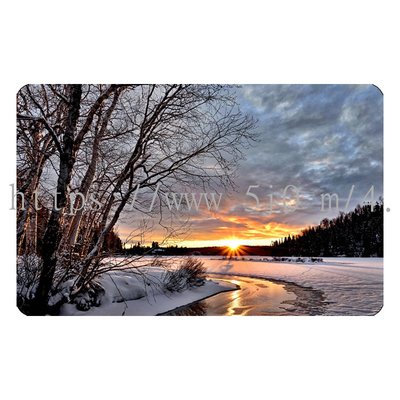 〈亮晶細沙卡貼〉冬天 風景 winter landscape 卡貼 貼紙 / 卡貼訂製