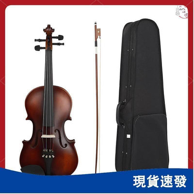 Muslady AV-590 44阿斯頓維拉小提琴復古啞光椴木琴身烏木配件可用於初學演奏考級適用於音樂愛好者初