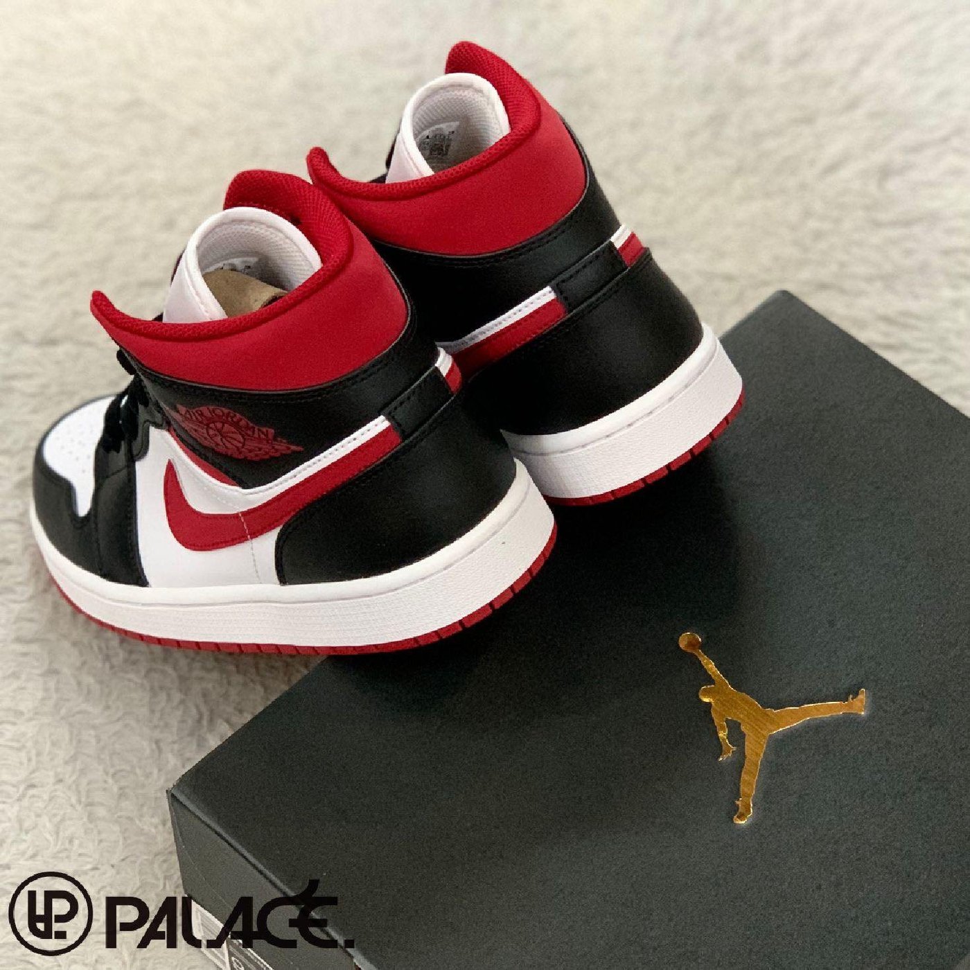 Palace潮流小舖] 實體店面🔰NIKE AIR JORDAN 1 MID 1代白黑紅黑紅