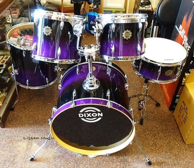 立昇樂器 DIXON Predator 紫色 亮光烤漆懸吊式爵士鼓組 配Evans 鼓皮含9290架組