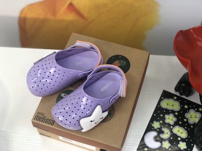 巴西 Melissa 梅麗莎  特價下殺 夏季 寶寶涼鞋  sweet dreams 夜光系列 洞洞鞋 紫色