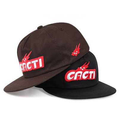 萬聖換裝 Travis Scott CACTI Baseball Cap Hat 斯科特字母刺繡嘻哈平沿帽
