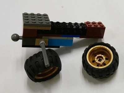 Lego樂高二手積木零件- (6) 照片1中的這1件車輪作品全部一起賣 (為收置安全 擔心輪桿容易折斷，就拆開來了，請參