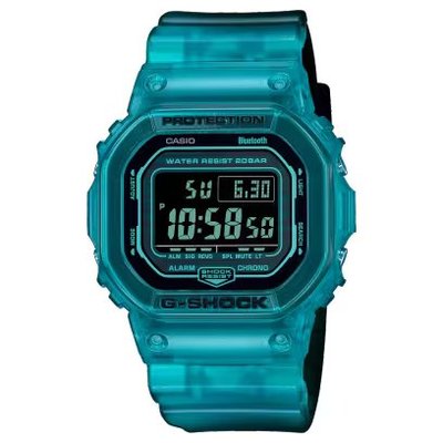 【威哥本舖】Casio台灣原廠公司貨 G-Shock DW-B5600G-2 半透明 運動藍芽連線電子錶