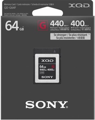 Sony QD-G64F 64GB 440MB/s XQD 記憶卡  【台灣索尼公司貨】QD-G64 F