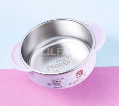 這裡代購??韓國FROZEN冰雪奇緣防燙不鏽鋼餐碗 雙耳 兒童餐具 ELSA ANNA 艾莎