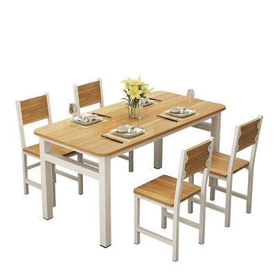 简约餐桌椅家用烧烤大排档长方形组合桌子小吃店食堂快餐饭店桌椅