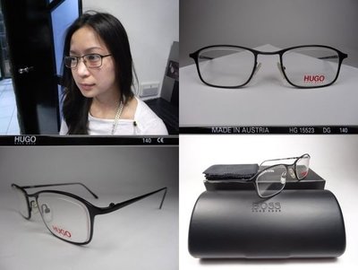 信義計劃 眼鏡 全新真品 HUGO BOSS 奧地利製 復古鏤空 金屬框 抗藍光 全視線 多焦 eyeglasses
