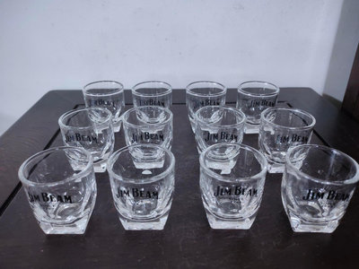 泰國品牌LUCKYGLASS"Jim Beam"威士忌厚底玻璃烈酒杯12入(A1561)