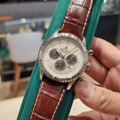 【個人藏錶】BREITLING 百年靈 AB01171 限量1000只 熊貓盤 自製機芯 透背 42mm 全套 台南二手錶