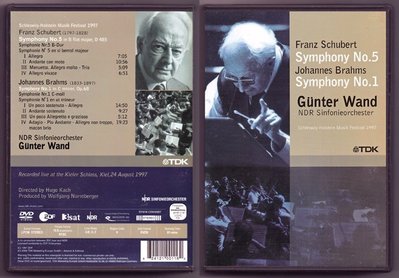 Gunter Wand 舒伯特第一交響曲 勃拉姆斯第一交響曲 旺德 (DVD)