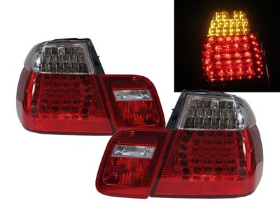 全新現貨 適用於BMW 寶馬 3系列 E46 01 02 03 04 05 後期 四門車 4D 紅白 LED尾燈 台製