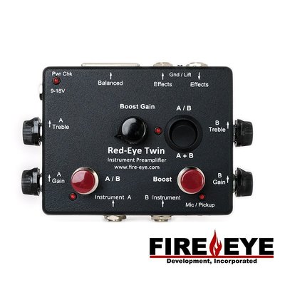 Fire eye Red-eye Twin MK2 美國專業手工 木吉他 雙軌 前級【黃石樂器】