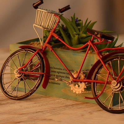 zakka精品雜貨 鄉村風手工鐵藝質感自行車擺飾 復古年代懷舊鐵馬造型腳踏車裝飾 民宿咖啡廳布置 節日禮物 居家浪漫氣氛