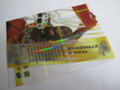 ~ Shaquille O`Neal ~ 1997年Bowmans  超高比例 大白鯊.歐尼爾  十字亮面 透明特殊卡
