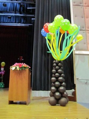 畢業典禮佈置 婚禮佈置 開幕 送禮 會場佈置 汽球柱 花柱 羅馬柱 花籃 飛 氣球拱門