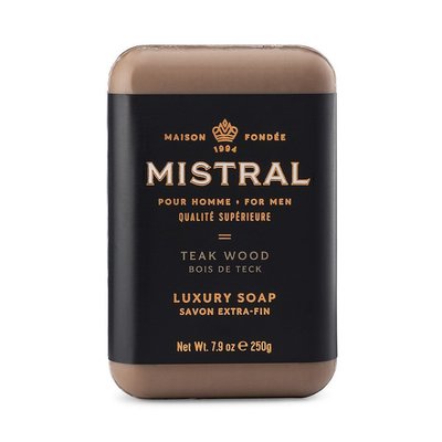 美國 Mistral - 柚木麝香 紳士香氛皂（Teak Wood）男 沐浴乳 沐浴皂