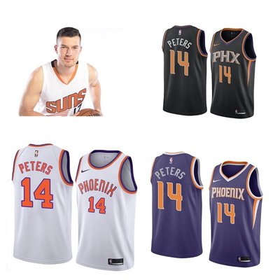 NBA phoenix suns菲尼克斯太陽隊#14 Alec Peters亞力克-彼得斯短袖籃球球衣運動t恤
