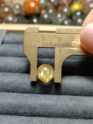 鈦晶珠徑11mm，重1.86g，純天然鈦晶珠子散珠單珠，640 水晶 擺件 原石【楚風漢韻】