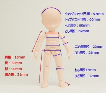 95折免運上新BJD娃娃 [禧多]正版obitsu素體ob11粘土人身體11cm改娃關節體配件