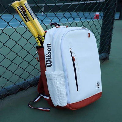 【精選好物】好品質  好品質 羽球拍袋 羽球包 網球拍袋 正品Wilson威爾勝威爾遜網球包法網聯名男女新款後背包1-2