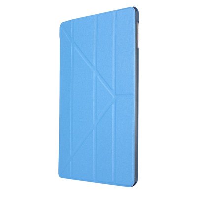 GMO 特價Apple蘋果iPad Pro 12.9吋2017 2015 蠶絲紋Y型淺藍皮套保護套保護殼手機套手機殼