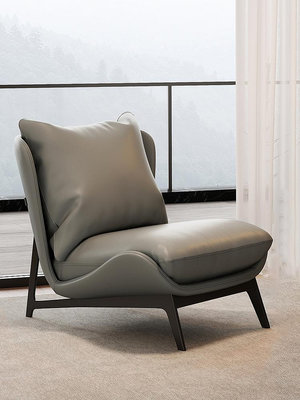 單人沙發椅懶人休閑躺椅小戶型小沙發家用陽台臥室現代簡約單人椅-西瓜鈣奶