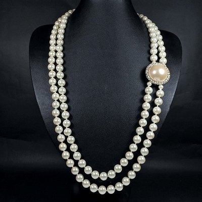 珍珠林 限量設計款 特價出清商品.10mm琉璃珍珠長項鍊.可加購手鍊及耳環 #272