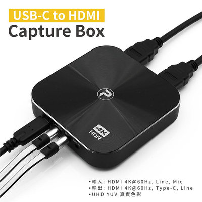 [新品出清] PERFEKT ~ USB-C TO HDMI 4K 影像擷取盒 (PT-70300)