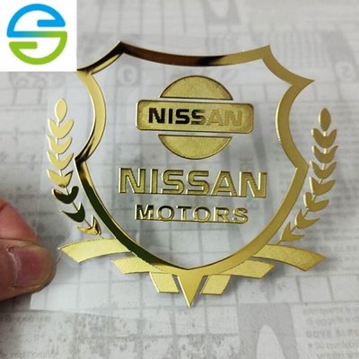 【  Nissan】適用於 titan march日產車標貼軒逸逍客天籟奇駿汽車窗標誌貼紙改裝車外裝飾品-飛馬汽車