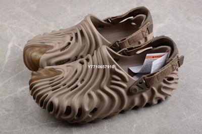 Salehe Bembury x  Polle x Clog "Crocs Khaki"潮流指紋運動涼鞋棕褐色