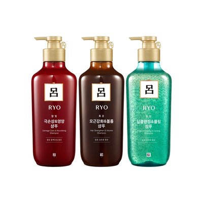 ￼韓國 Ryo呂 頭皮養護洗髮精/潤髮乳 紅瓶 綠瓶 棕瓶 黑瓶 550ml