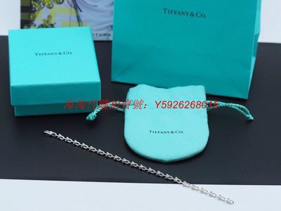 ❤正品專購❤ Tiffany&amp;CO.蒂芙尼 S925純銀 水晶 手環 手鍊 手環 飾品 附盒提袋 特殊鏈環設計手鐲