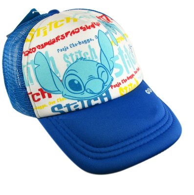 【卡漫迷】 Stitch 青少年 帽子 藍色 ㊣版 成人 星際寶貝 史迪奇 遮陽帽 棒球帽 網球帽 透氣 網帽 鴨舌帽