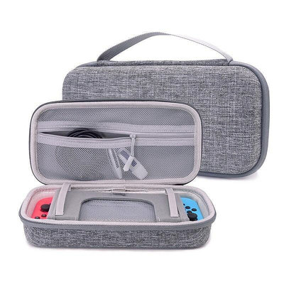 任天堂 灰色高品質 Switch 收納袋 EVA 保護硬殼旅行攜帶遊戲機手提包適用於 Nintendo Swit
