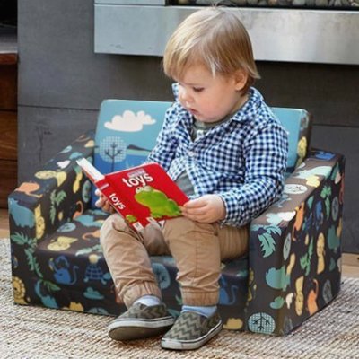 兒童沙發 寶寶折疊小沙發床 澳洲 FLIPOUT SOFA 布藝可愛可拆洗【爆款】