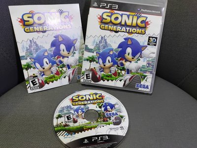 可玩可收藏 絕版經典遊戲 PS3音速小子世代 純白時空 Sonic Generations 美版英文版 支援3D電視