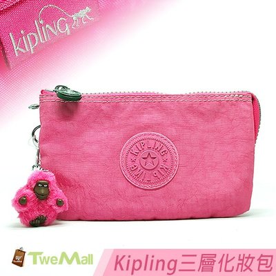Kipling凱普林 化妝包 三層化妝袋 素面 素色 萬用包 多功能袋 猴子