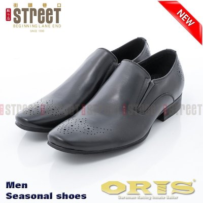 【街頭巷口 Street】 ORIS 男款 經典百搭素面 上班族必備款式 紳士皮鞋 SB15502N01 黑色