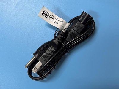台灣鎰勝工業 米老鼠線 特規扁平短線 60cm 安規認證 7A 125V 筆電 電源線