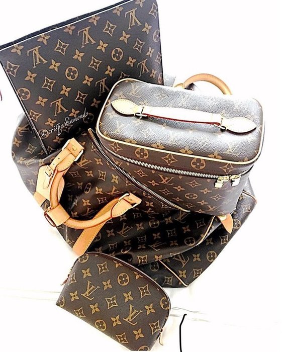 Louis Vuitton LV M42265 Nice BB Mng 手提化妝包 現貨 | Yahoo奇摩拍賣