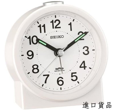 現貨真品 SEIKO 精工 好質感 白色 有夜燈 房間床頭櫃桌上鬧鐘時鐘鐘錶送禮禮品可開發票