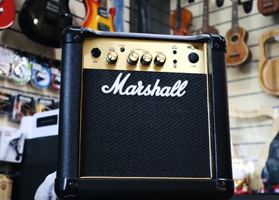 【老羊樂器店】開發票 免運 分期0利率 電吉他音箱 Marshall MG10G GOLD 公司貨 贈導線