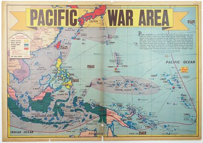 （徐宗懋圖文館）1945年太平洋戰爭戰區作戰地圖〈Pacific War Area〉