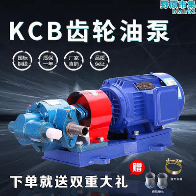 齒輪油泵KCB齒輪泵整機單相220V機油泵液壓幫浦三相380V高壓自吸泵