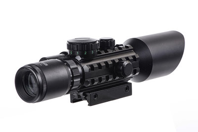 【BCS】M9 3-10x42 斜口狙擊鏡+紅雷射-CHB126