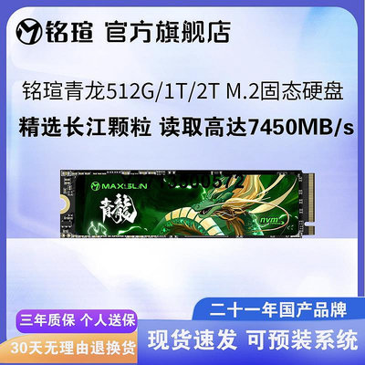 銘瑄512G 1T M.2青龍SSD桌機NVME筆電pcie 3.0 256G固態硬碟