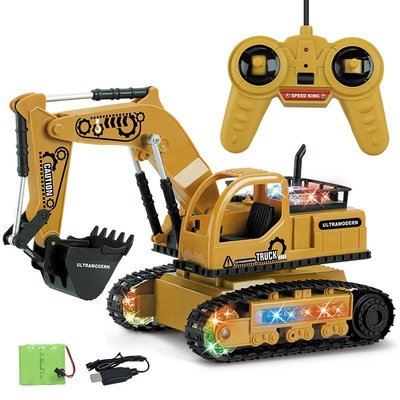 哈哈玩具屋~兒童玩具 海陽之星 遙控 聲光 挖土機 工程車