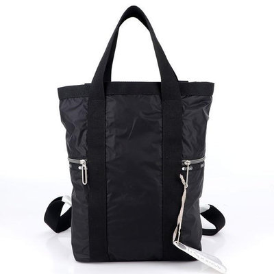 現貨直出 Lesportsac 2771 黑色 Backpack 超輕量雙肩手提多功能多夾層手提包 托特包 後背包 限量優惠 明星大牌同款