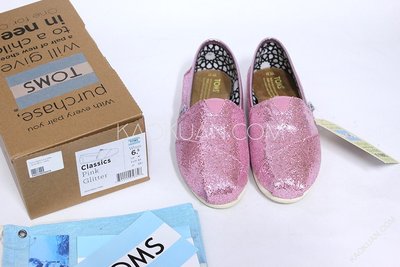 【高冠國際】Toms Women's Pink Glitters 小亮片 休閒鞋 001013B10 平底鞋